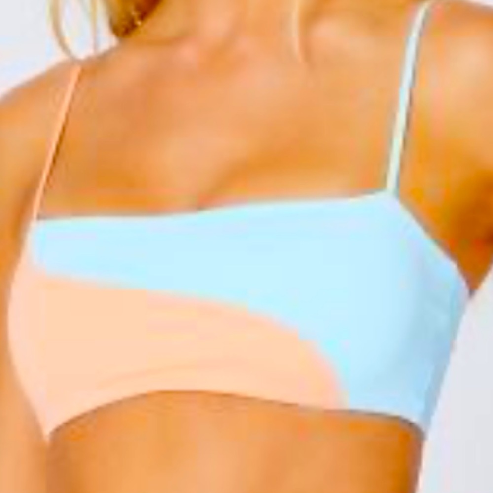 NWT L*Space Tangy and Sky Blue Ari Bikini Top